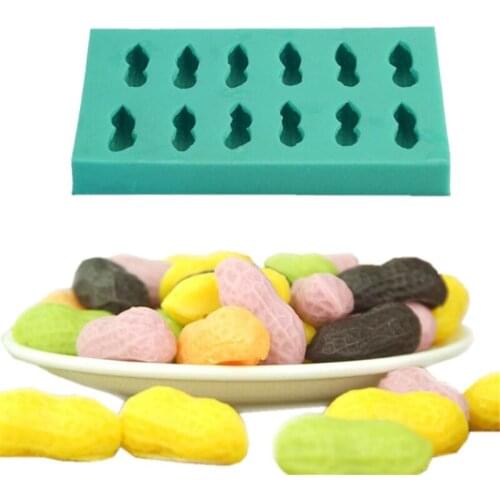 Cake Decorating Mold Peanut 3D Silicone Baking Mould For Chocolate Brownie Mouss