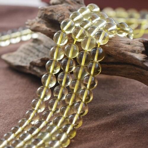 Joanlyn Grade A Natural Citrine Beads 6mm-14mm NOT Dyed Smooth Polished Round 15 Inch Strand CE01