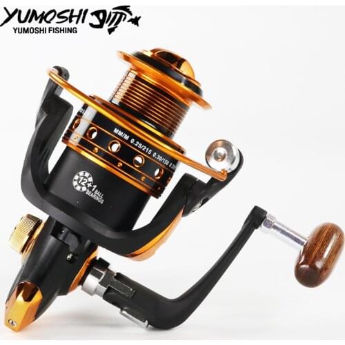 2019 New Spinning Fishing Reel 12BB + 1 Bearing Balls 500-9000 Series Metal Coil Spinning Reel Boat Rock Sea Fishing Tackle