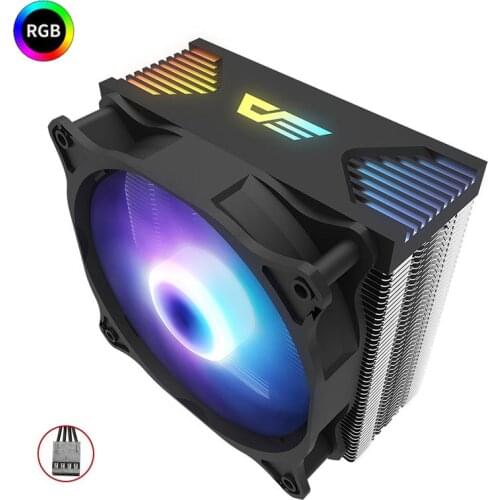 DarkFlash 4 Heat Pipes CPU Cooler ARGB 120mm 4Pin PC Fan 180W Quiet for Intel LGA775/115 x/AM2/AM3/AM3+ CPU Cooling Fan Radiator