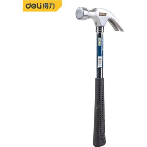 Deli Multifunction Round Head Plastic Handle Magnetic Claw Hammer For Tool Hammer Rubber Hammer Tool Nail Puller High Quality