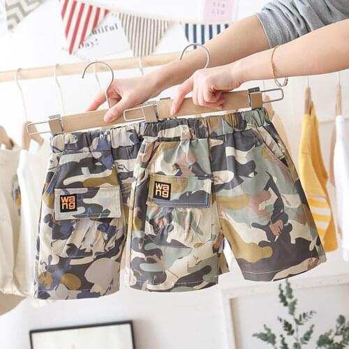 2020 New Boys Summer Camouflage Printing Shorts Kids Cotton New Fashion Children Clothing Casual Pants Toddler Costume