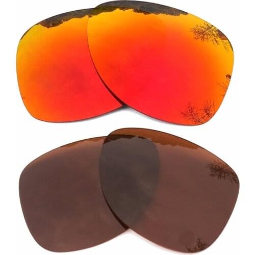 Orange Red Mirrored & Brown Mirrored Polarized Replacement Lenses for Crosshair 2012 Frame 100% UVA & UVB