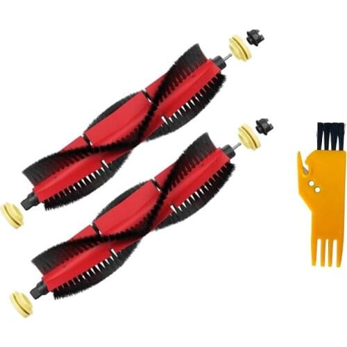Main Roller Brush + Cleaning Brush for XiaoMi Roborock S4 S5 S6 Max S50 S60 E35 E25 Accessories Vacuum Cleaner Parts