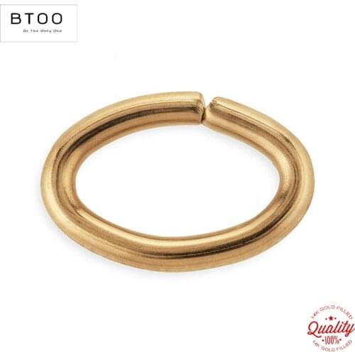 50PC/Set 14K Gold Filled Open Oval Jump Rings For Making DIY Jewelry Findings