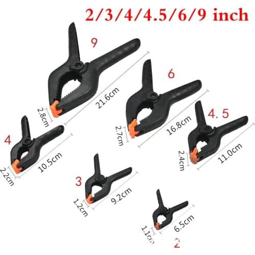 Plastic Adjustable Spring Clamps DIY Woodworking Tools Plastic Nylon Clamps For Woodworking Spring Clip Photo Studio Background