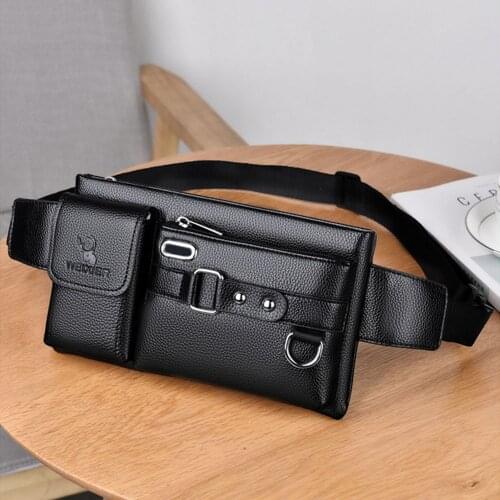 Fanny Pack Waist Belt Bag PU Leather Hip Bum Bag Fashion Belt Purse Waist Pack for Men Women Daily Travel Outdoor Camping