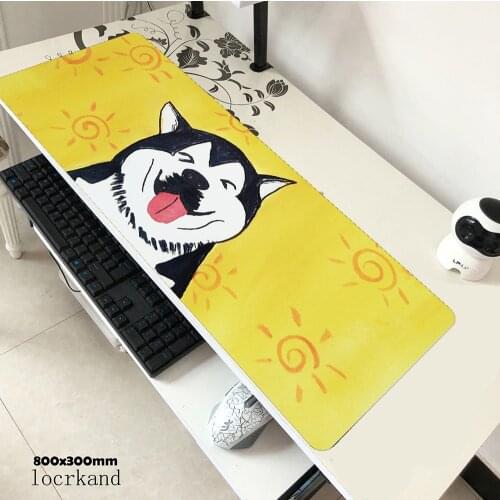 Dog cute mousepad gamer locrkand 800x300x2mm gaming mouse pad Kawaii notebook accessories laptop padmouse ergonomic mat
