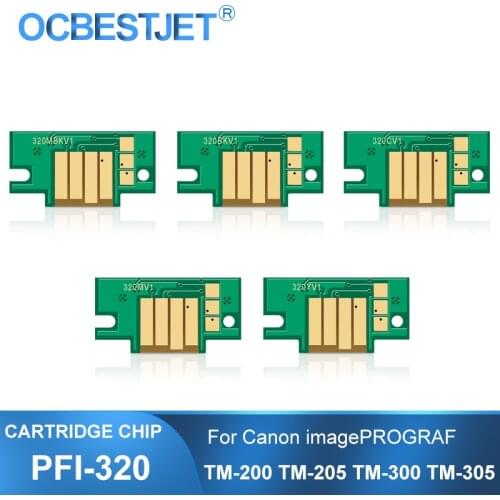 PFI-320 PFI320 Permanent Cartridge Chip For Canon imagePROGRAF TM-200 TM200 TM-205 TM-300 TM-305 TM300 TM305 Printer Chips