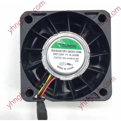 SUNON SG40281B1-Q03U-G99 Server Cooling Fan DC 12V 6.24W 40x40x28mm 3-Wire