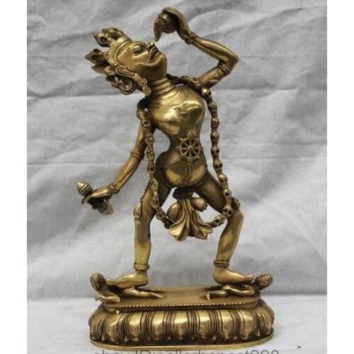Tibet Buddhist Fane Brass Copper Vajrayogini Vajravarahi Dakini Buddha Statue