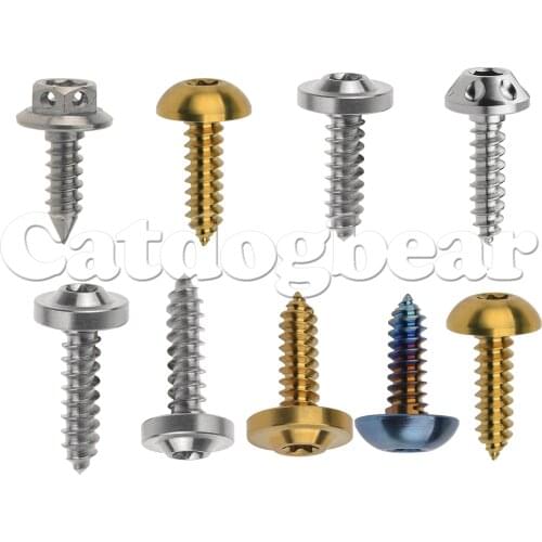 Catdogbear Titanium Ti M4X15 20mm M5x15 17 18 20mm Self Tapping Button Torx Head Screw for Motorcycle Car