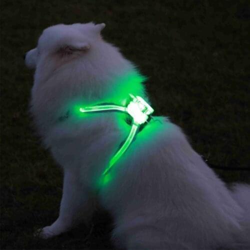 Dogled harness Pet Products for Large 7 in 1 color Dog Harness Glowing USB Led Collar Puppy Lead Pets Vest Dog Leads