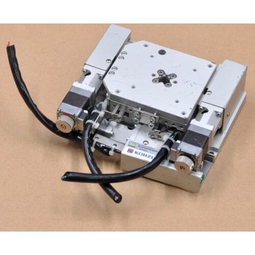 KOHZU YRA-070 XYR axis three-dimensional 70 * 82mm optical electric high precision displacement fine-tuning slide aluminum