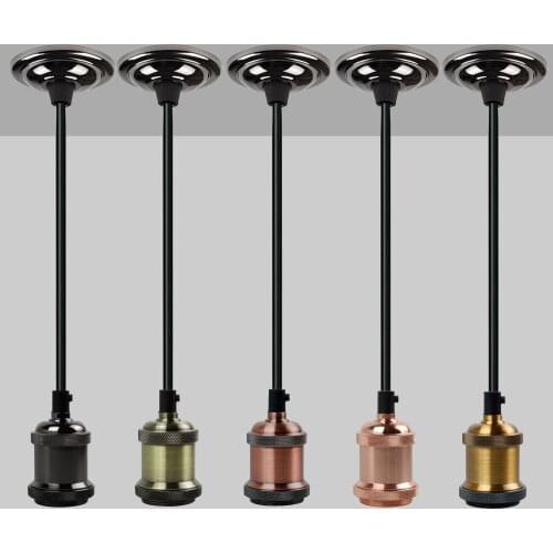 Vintage Edison E26/E27 Base Retro Pendant Light Aluminum Shell Screw Bulb for Home Corridor Studio Office Bedroom Hanging Lamp