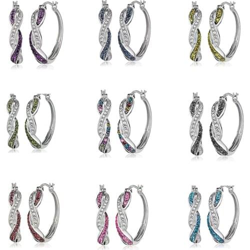 2021 Zircon Korean Fashion Colorful Charms Earrings for Women Simple and Creative Inlaid Zircon Piercing Boucle Oreille Femme