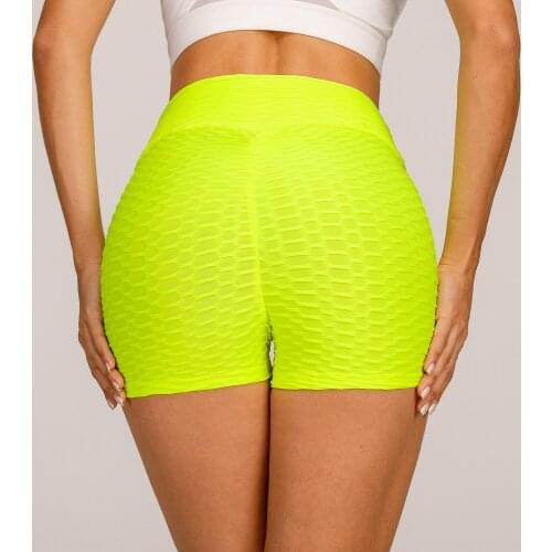 Women Jacquard Yoga Shorts Clothing Gym High Waist Push Up for Female Shorts Leggings Fitness Seamless Hip Lift Tight Sportswear