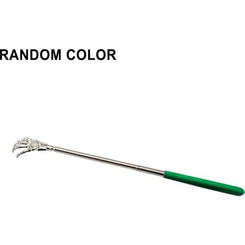 1 Pc Ergonomic Design Stainless Steel Telescopic Scratcher Comfortable Durable Rubber Grip Random Color