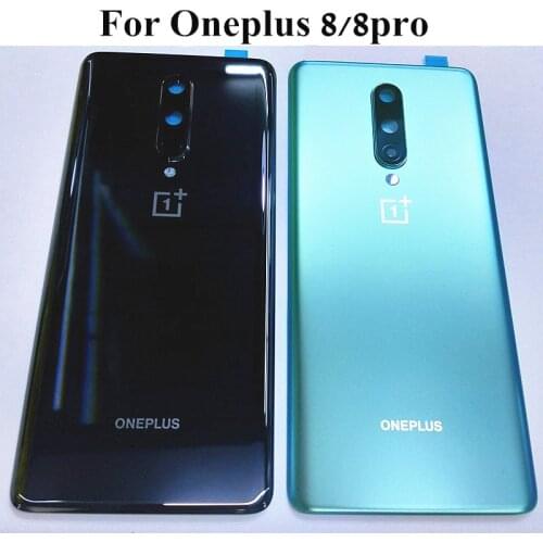 100% Original Glass battery cover For Oneplus 8/8 Pro 1+8/8Pro Back Housing door Cover Rear case With camera lens