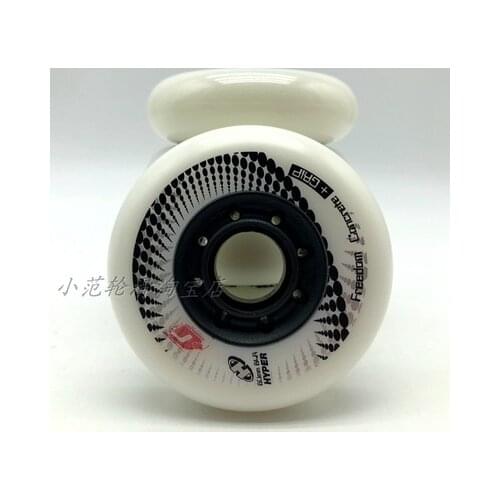 8 piece Original Hyper +G Concrete Inline Skate Wheels 84A 80mm ILQ-11 Bearings Slalom Skating Sliding Roller SEBA Patines Tires