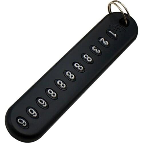 80% HOT SALES !!! DIY Phone Number Card Plate Car Keys Anti-lost Keyring Keychain Pendant Decor