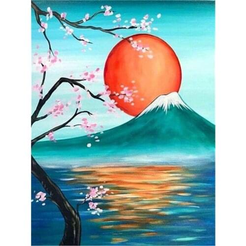 Full Square Diamond Embroidery Moon Tree Cross Stitch Kit Handicraft Diamond Painting Scenic Home Decoration