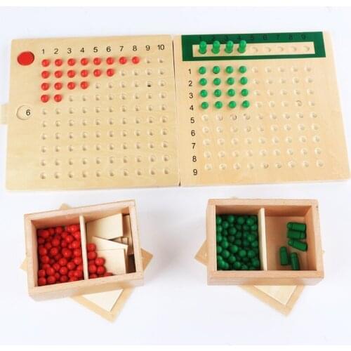 Childrens Math Teaching Multiplication Division Wooden Toys Kids Numbers Mathematical Operations Montessori Early Learning Aids