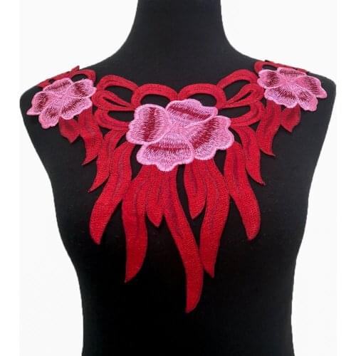 Lace fake collar decoration chest love applique embroidery ladies DIY clothing craft supplies accessories 1 piece for sale