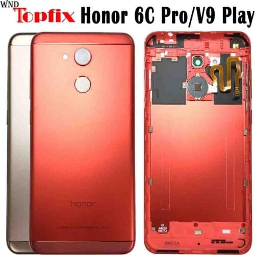 For Huawei V9 Play Back Battery Cover Door Rear Housing Case Honor 6C Pro Battery Cover AL00/AL10 Housing With Fingerprint