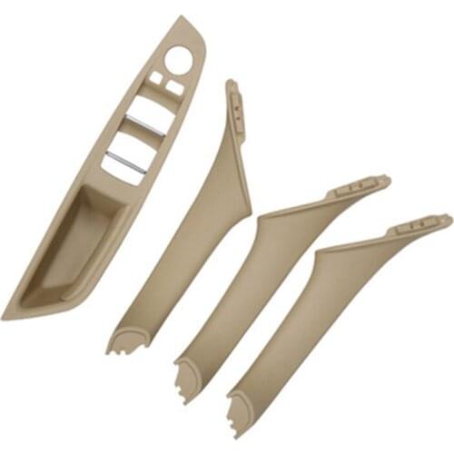 Left Hand Drive LHD For BMW 5 series F10 F11 Gray Beige Black Car Interior Inner Door Handle Panel Pull Trim Cover