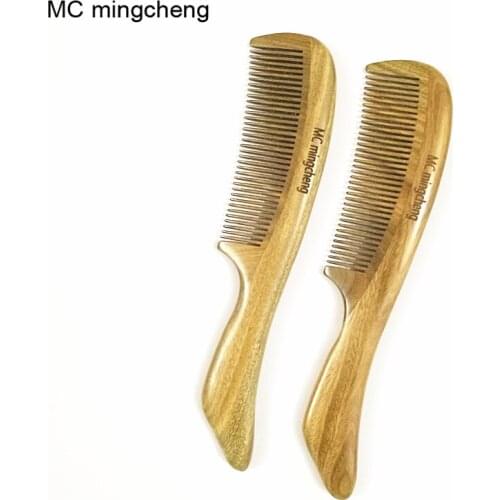 MC Brand Health Handle Wooden Comb Sandalwood Hair Brush Combs Anti-static Mustache Hairbrush Hairdressing Hair Care Styling