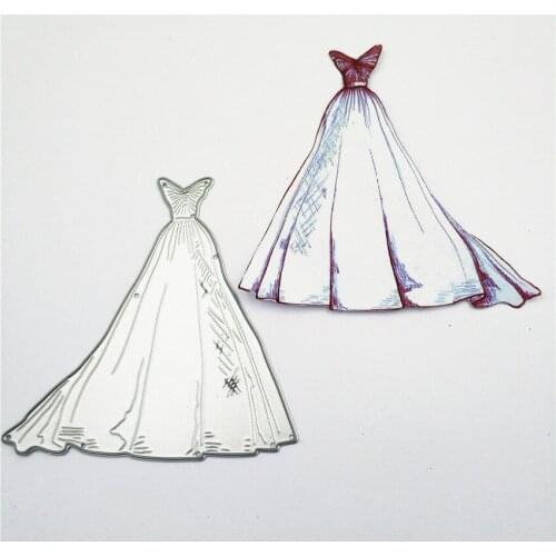 Butterfly Wedding Dress Metal Cutting Dies Stencil For DIY Embossing Scrapbooking Decorative Paper Card Making Crafts