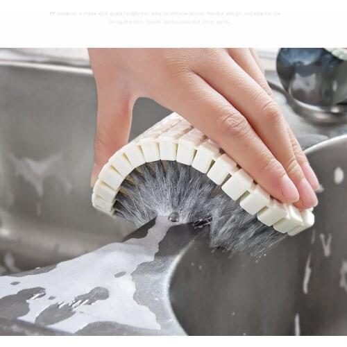 Multifunctional flexible laundry brush floor cleaning brush with hanging hole wash clothes wash shoes brush for bathroom