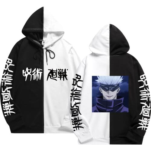 Anime Jujutsu Kaisen Gojo Summer The Sharingan Patchwork Mens hoodies Sportswear Sweatshirts top Thin Clothing Hoodie Harajuku