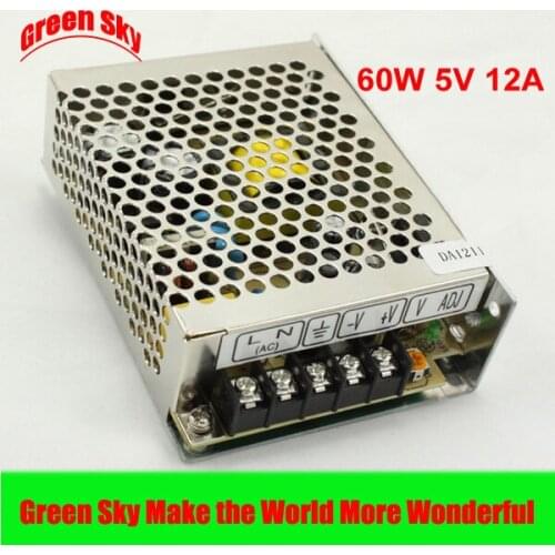 New Arrival High Quality Mini Voltage Transformer LED Display 5VDC Single Output 60w led driver