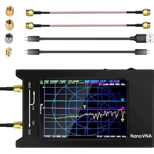 Upgraded NanoVNA-H4 4 inch Vector Network Analyzer Antenna Analyzer 10KHz-1.5GHz Measuring S Parameters Shortwave MF HF VHF UHF