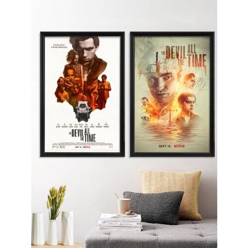 DATZ01 2020 Movie new The Devil All The Time Poster Home Room Wall Stiker Gift Decor Art Silk Prints