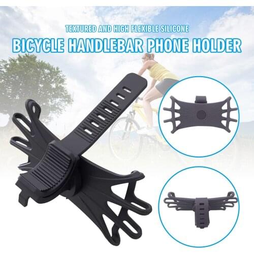 Portable Silicone Mobile Phone Holder High Quality Handlebar Mount Phone Bracket Riding Accessories For 4-6.3 Inch