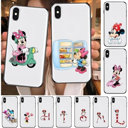 Minnie Mouse Letter Transparent Phone Case For XiaoMi Redmi 11lite ultra 10x 9 8A 7 6 A Pro T 5G K40 Anime protect Cover Silicon