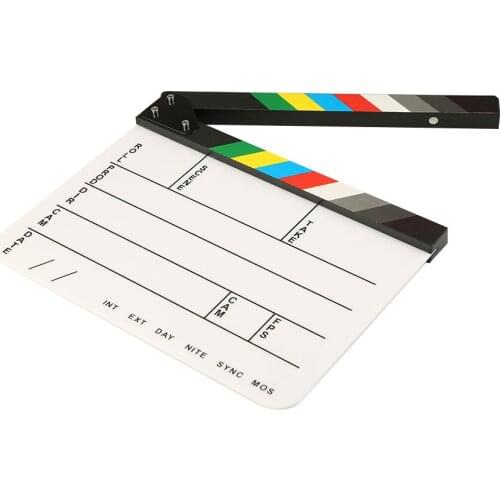 Director Video Scene Colorful Clapperboard TV Movie Clip Film Action Photographic Handmade Cut Prop Clapper Board