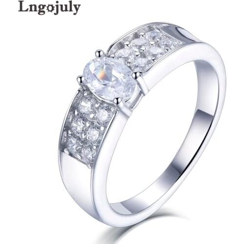Luxury Women Ring 925 Sterling Silver Ring Zircon Rhinestone Wedding Rings For Bride Jewelry Accessories Anniversary Gifts