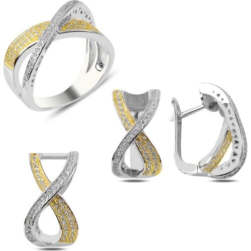 Silverlina Silver Zircon Stone Set