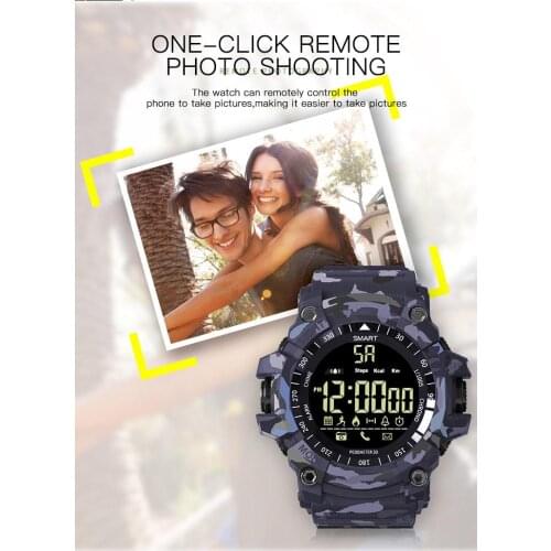 IP67 Smart EX16 Clock Notification Mens Pedometer Watch Remote Sport BRACELET Bluetooth Waterproof Wristwatch Or Control Women