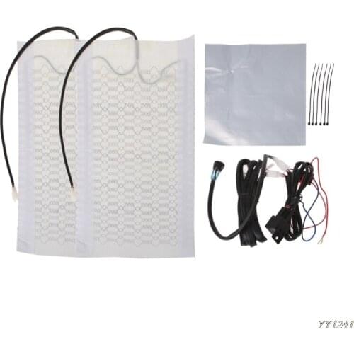 Tirol NEW 1 Seat 12V Universal Carbon Fiber High/Low Round Switch Car Heated Seat Pads-W212