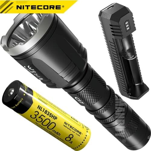 Wholesale Spotlight NITECORE CI7 + UI1 Charger Rechargeable Battery Tactical IR Flashlight Dual Beam Switching Outdoor Hunting