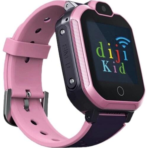 Video call | Bluetooth | Android IOS Compatible GPS Tracking | I S card | Smart Child Clock pink