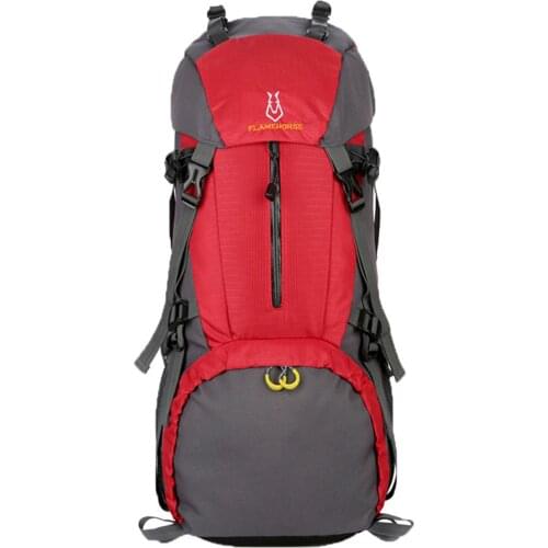 60L Water-resistant Hiking Backpack with USB Charging Port for Outdoor Camping Mountaineering Trekking Traveling