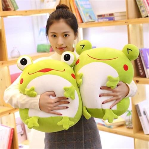Explosion model handmade DIY custom big eyes frog three-in-one doll pillow hand-covered plush toy high-end creative gift decorat