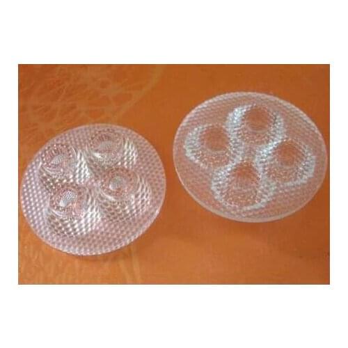 #YJM-44 High quality LED Optical Lens 4P, PMMA materials, Lens Size: 44X11.07mm, 45 degree, Bead surface