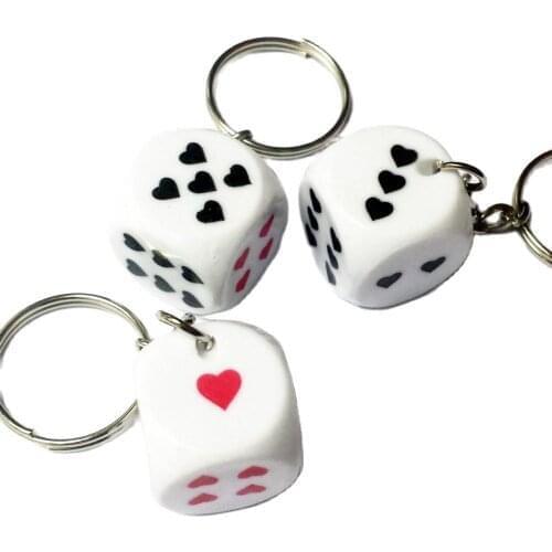 1-2Pc Plastic Dice Pendant With Key Chain 108 Girls Boys Kids Carnival Birthday Party Favors Game Gift Novelty Pinata Bag Filler